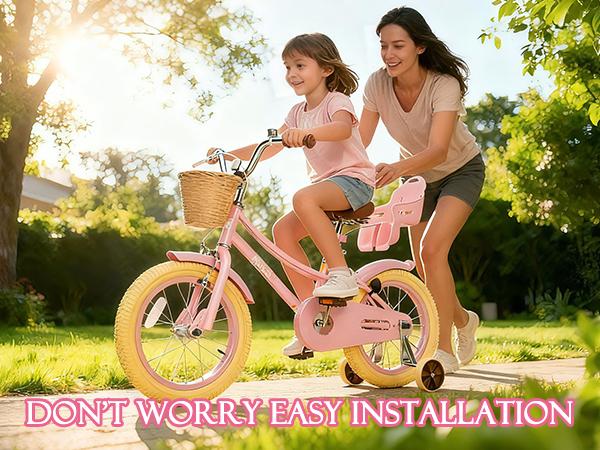 KORIMEFA Bike Toddlers and Kids, 12, 14, 16, 20 Inch Toddler & Kids Bike with Adjustable Seat & Handlebar, Training Wheels, Basket & Bell | Lightweight & Safe Design DealsForYouDays