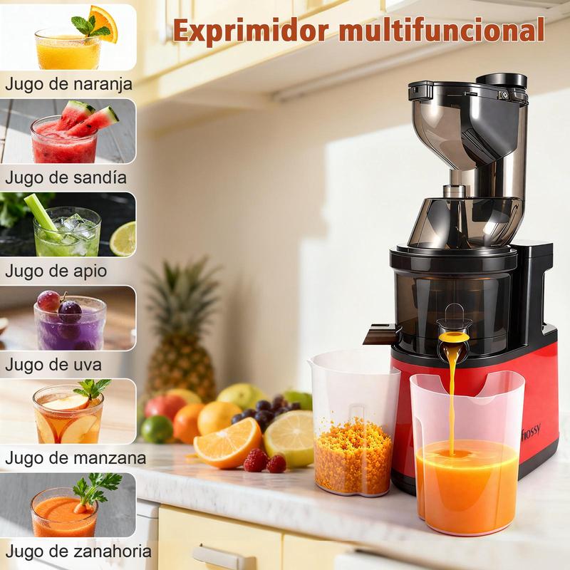 FLOSSY Exprimidor Multifuncional : Un Solo Toque, Fácil de Usar, Limpieza Sencilla, Exprimido Frío Fresco y Higiénico
