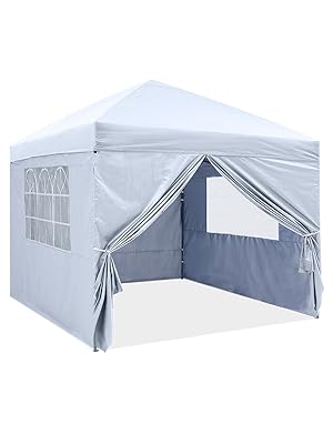 COOSHADE - Toldo desplegable de 10 x 10 pies con paredes de ventana, adecuado para el invierno