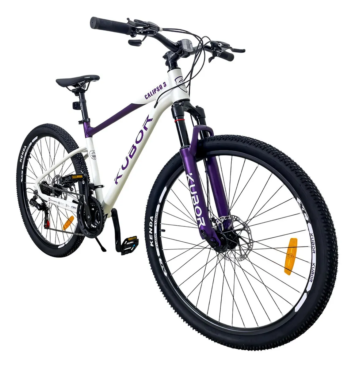 Bicicleta De Montaña Aluminio Rodada 27 Shimano 21v Kubor Color Blanco