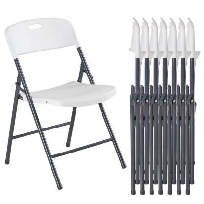 Sillas plegables de plástico Sweet Furniture F con capacidad para 150 kg, sillas plegables de metal resistentes, fáciles de usar y almacenar.