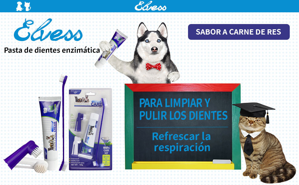 Pasta de dientes de mascota cepillar los dientes 