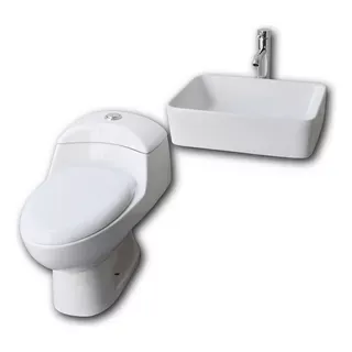 Esatto® Paquete Sanitario Y Lavabo Llave Gratis Wc-002 Rondo Incluye W