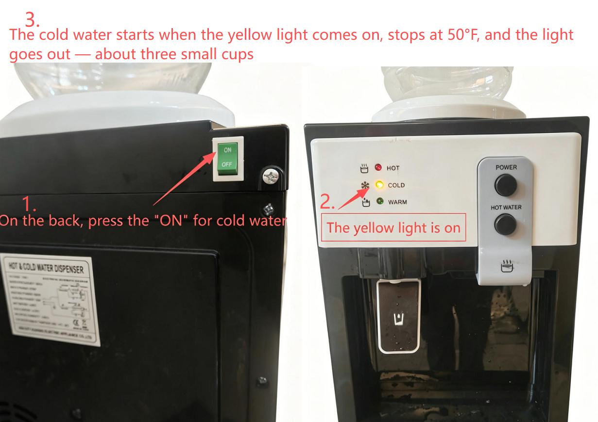 Electric Hot Cold Water Cooler Dispenser, Edition Top Loading Countertop Water Dispenser, Auto Hot and Cold Control Water Dispenser for Office Desk, Bedside Cabinet, Tea Table,Christmas gift,gift for family