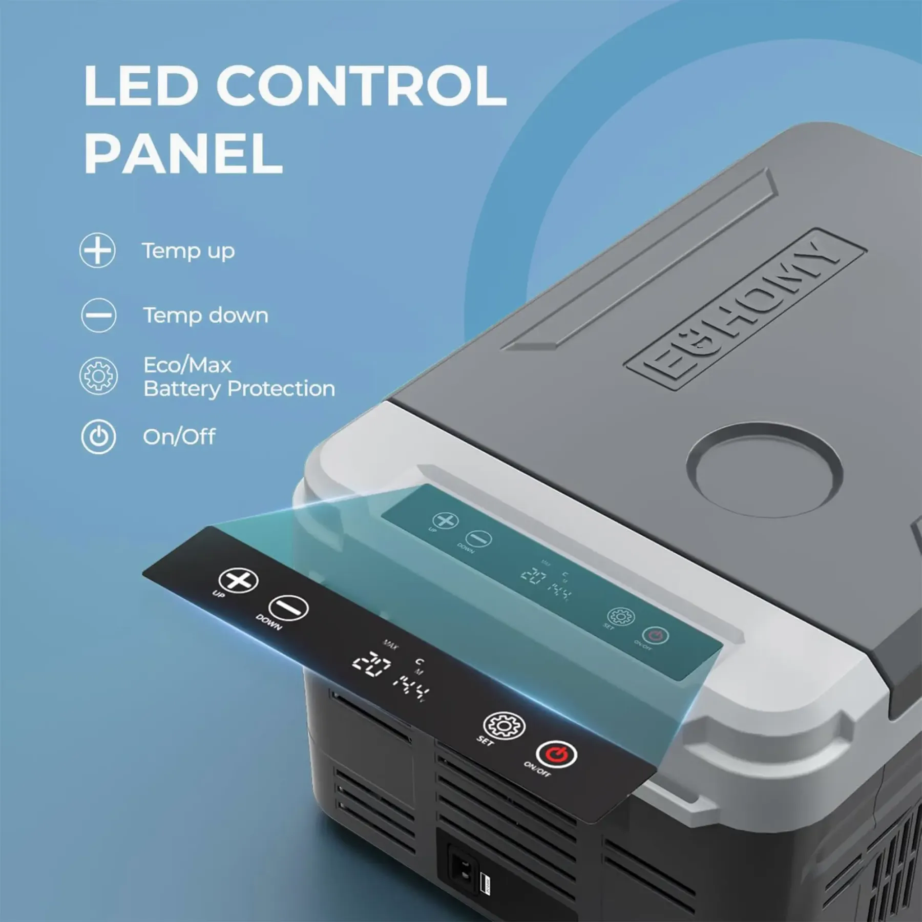 Nevera eléctrica de 12 V y 11 cuartos (refrigerador para coche) — Compatible con App y Bluetooth, congelador portátil para vehículos recreativos y automóviles