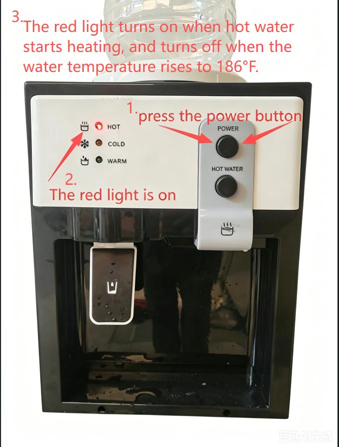 Electric Hot Cold Water Cooler Dispenser, Edition Top Loading Countertop Water Dispenser, Auto Hot and Cold Control Water Dispenser for Office Desk, Bedside Cabinet, Tea Table,Christmas gift,gift for family