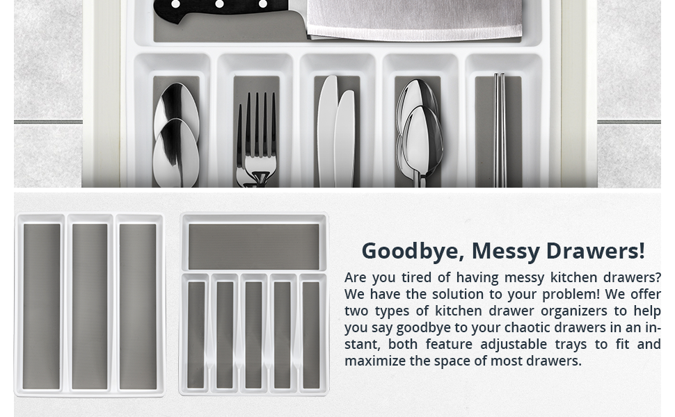 Bandeja de cubiertos de madera divisor de cubiertos de madera escritorio blanco baño cuchara extensible ajustable cubierta 