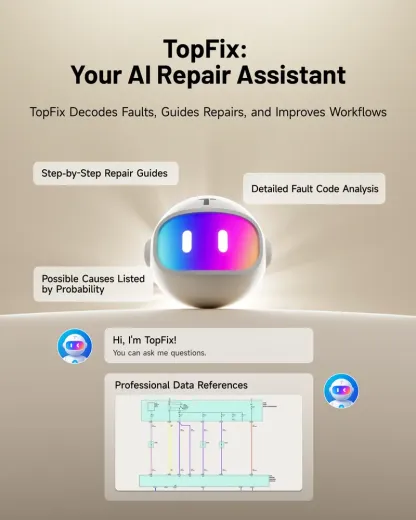 Escáner bidireccional TOPDON ONE de 10,1" con codificación de ECU, J2534 Pass-Thru, diagnóstico TopFix AI, mapeo de topología OE. Herramienta de escaneo automotriz profesional.