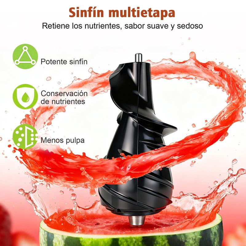 FLOSSY Exprimidor Multifuncional : Un Solo Toque, Fácil de Usar, Limpieza Sencilla, Exprimido Frío Fresco y Higiénico