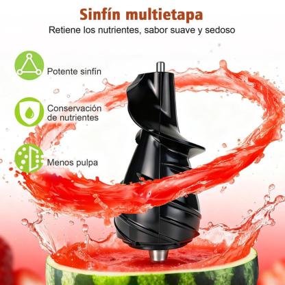 FLOSSY Exprimidor Multifuncional : Un Solo Toque, Fácil de Usar, Limpieza Sencilla, Exprimido Frío Fresco y Higiénico