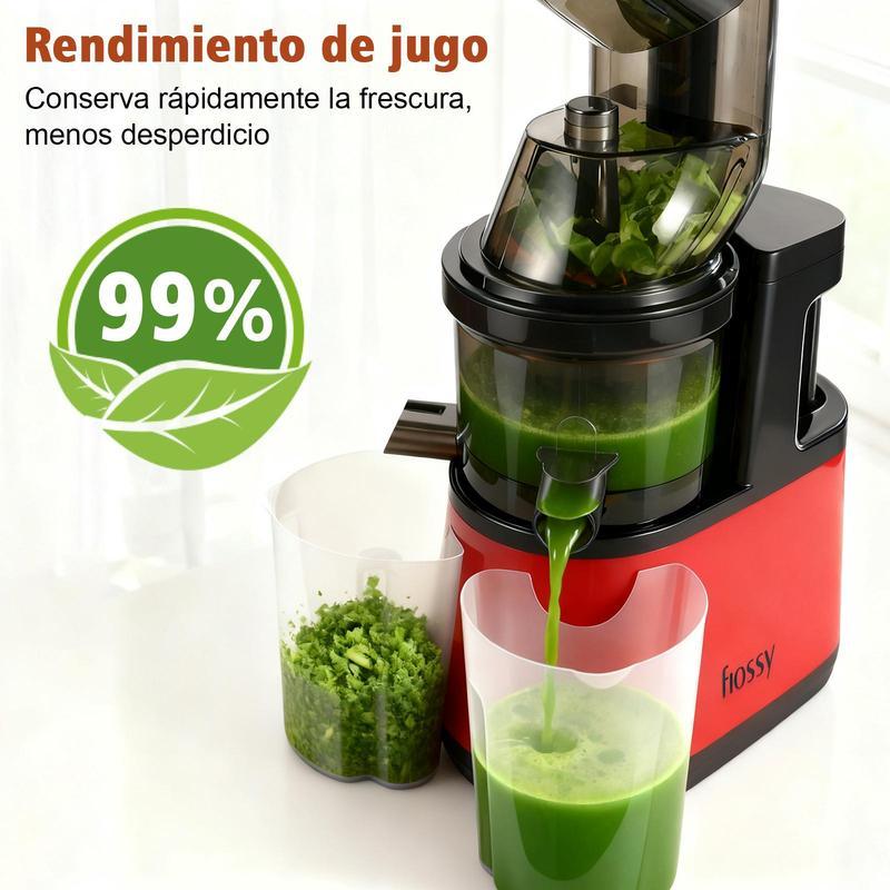 FLOSSY Exprimidor Multifuncional : Un Solo Toque, Fácil de Usar, Limpieza Sencilla, Exprimido Frío Fresco y Higiénico
