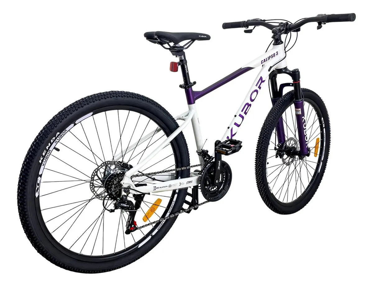 Bicicleta De Montaña Aluminio Rodada 27 Shimano 21v Kubor Color Blanco