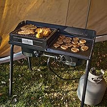 Cocina doble quemador mejor camping coleman stansport campamento cocina al aire libre explorador 2x 3x cocina cocina