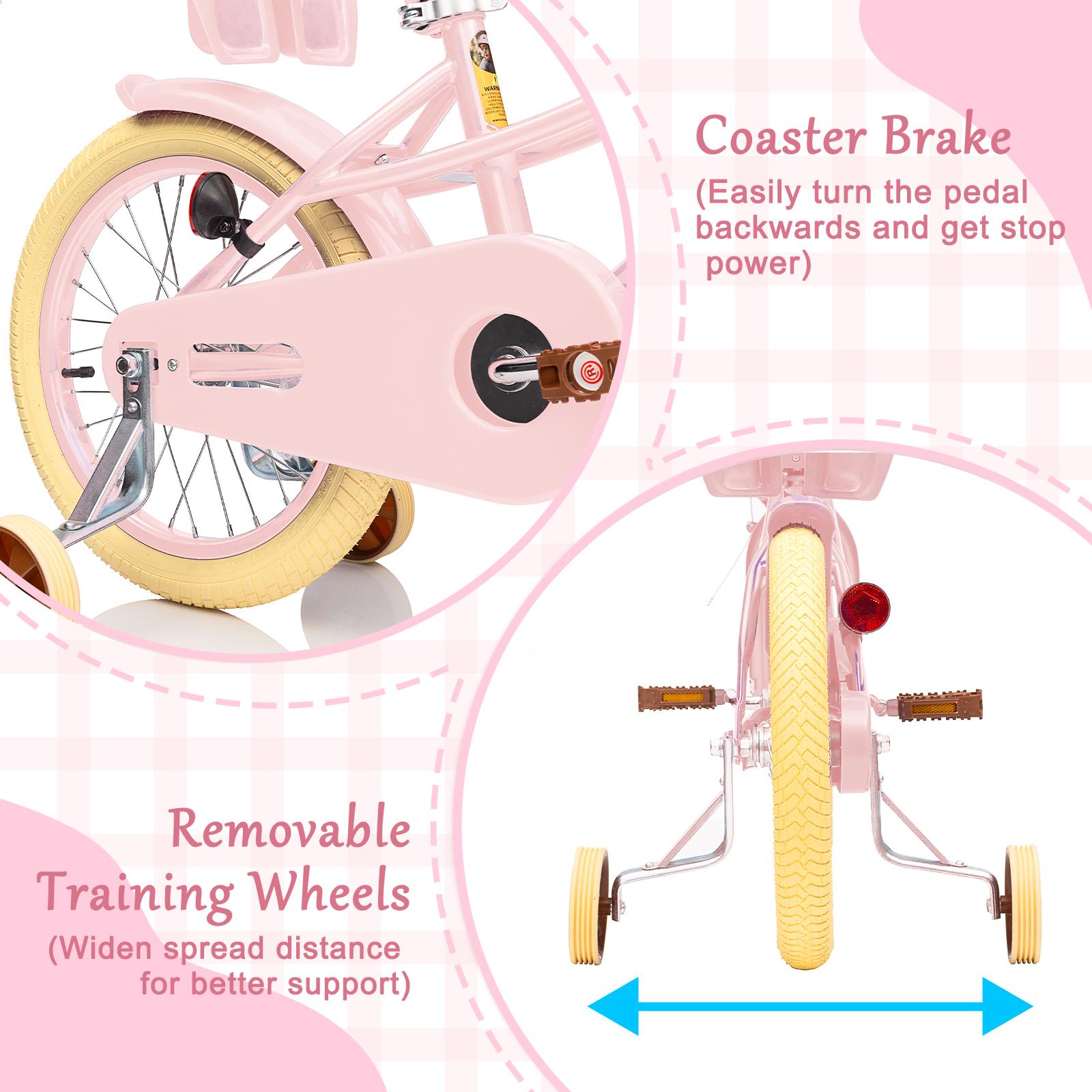 KORIMEFA Bike Toddlers and Kids, 12, 14, 16, 20 Inch Toddler & Kids Bike with Adjustable Seat & Handlebar, Training Wheels, Basket & Bell | Lightweight & Safe Design DealsForYouDays