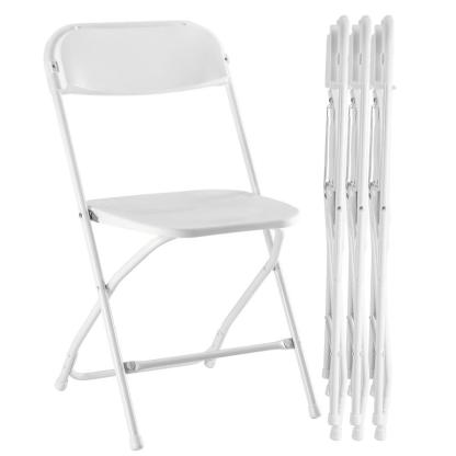 Sillas plegables de plástico Sweet Furniture F con capacidad para 150 kg, sillas plegables de metal resistentes, fáciles de usar y almacenar.