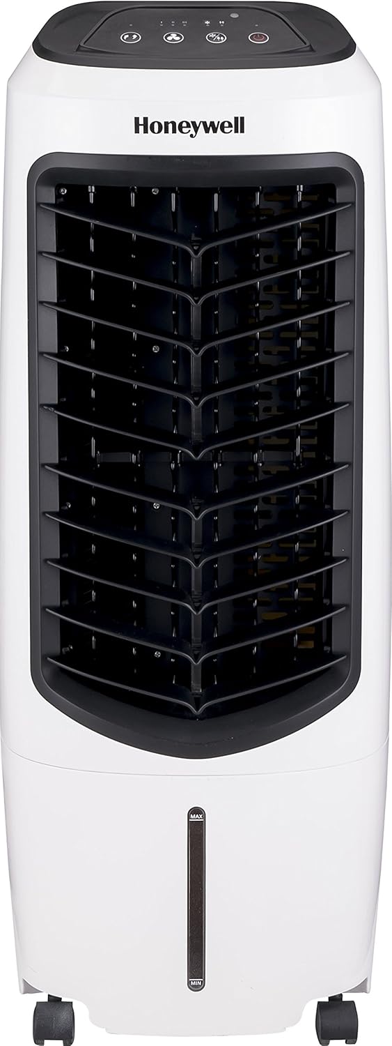 Honeywell Enfriador de Aire Portátil TC10PE con Ionizador y Panel Antibacterial. 10 litros. Enfría hasta 11 m2.