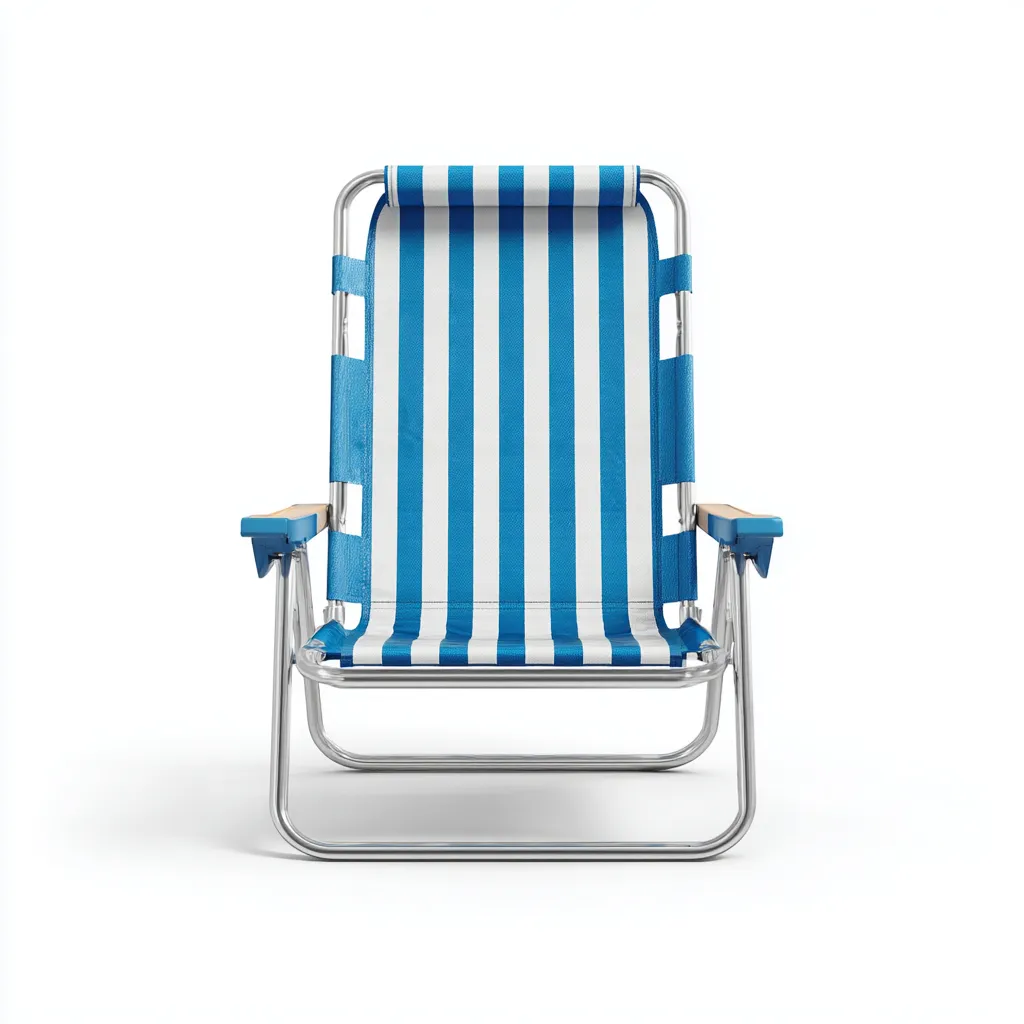 Fauteuil de jardin en métal et tissu 60x55x85 cm bleu pour extérieur - style classique-Bambooupio