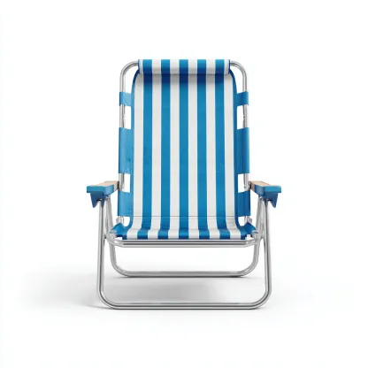 Fauteuil de jardin en métal et tissu 60x55x85 cm bleu pour extérieur - style classique-Bambooupio