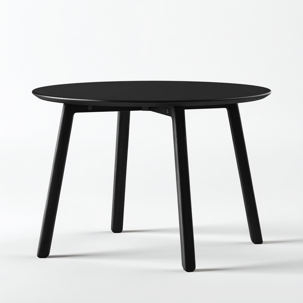 Table de jardin Bois 80x80x75 cm Noir Style moderne-Bambooupio