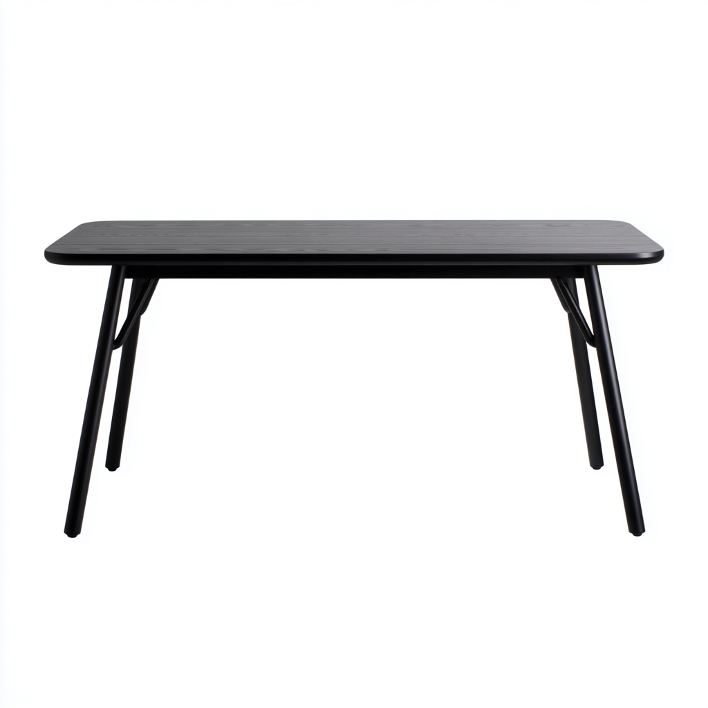 Table de jardin en métal 140x70x75 cm - noir - style moderne-Bambooupio
