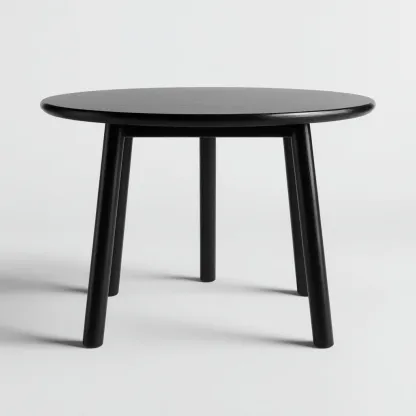 Table de jardin 50x50x48 cm noir - table extérieure ronde-Bambooupio