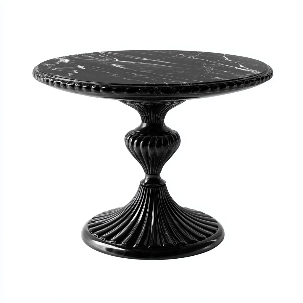 Table de jardin 90x90x75 cm noir - table ronde extérieure-Bambooupio