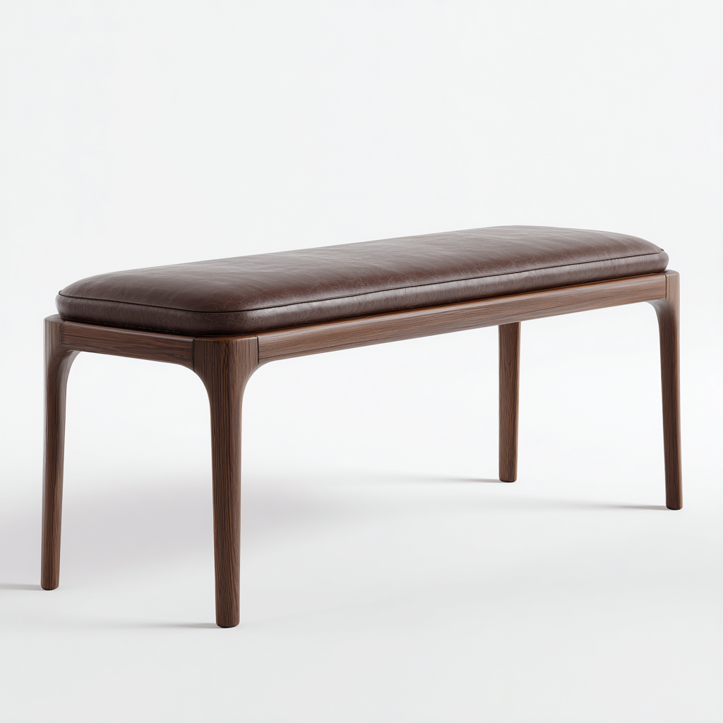 Banc de lit 110x38x45 cm brun marron foncé moderne - assise confortable-Bambooupio