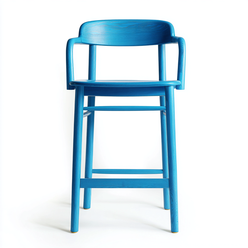 Tabouret de bar Bois 45x45x95 cm - Bleu - Design moderne-Bambooupio