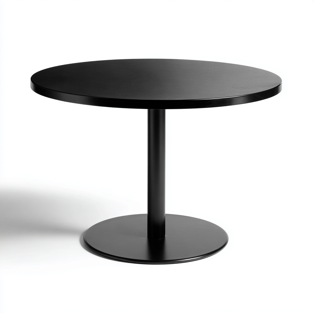 Table de jardin métal 70x70x75 cm - noir - pour jardin - design moderne-Bambooupio