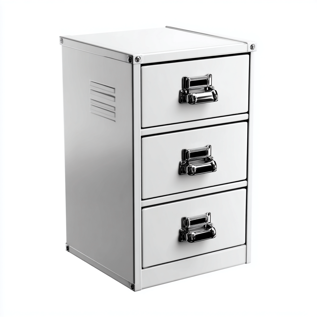 Armoire de bureau en métal 35x40x60 cm blanc pour espace de travail - design moderne-Bambooupio
