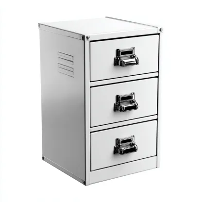Armoire de bureau en métal 35x40x60 cm blanc pour espace de travail - design moderne-Bambooupio