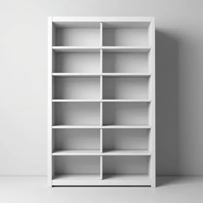 Bibliothèque Bois 120x35x200 cm - Blanc - Design moderne-Bambooupio