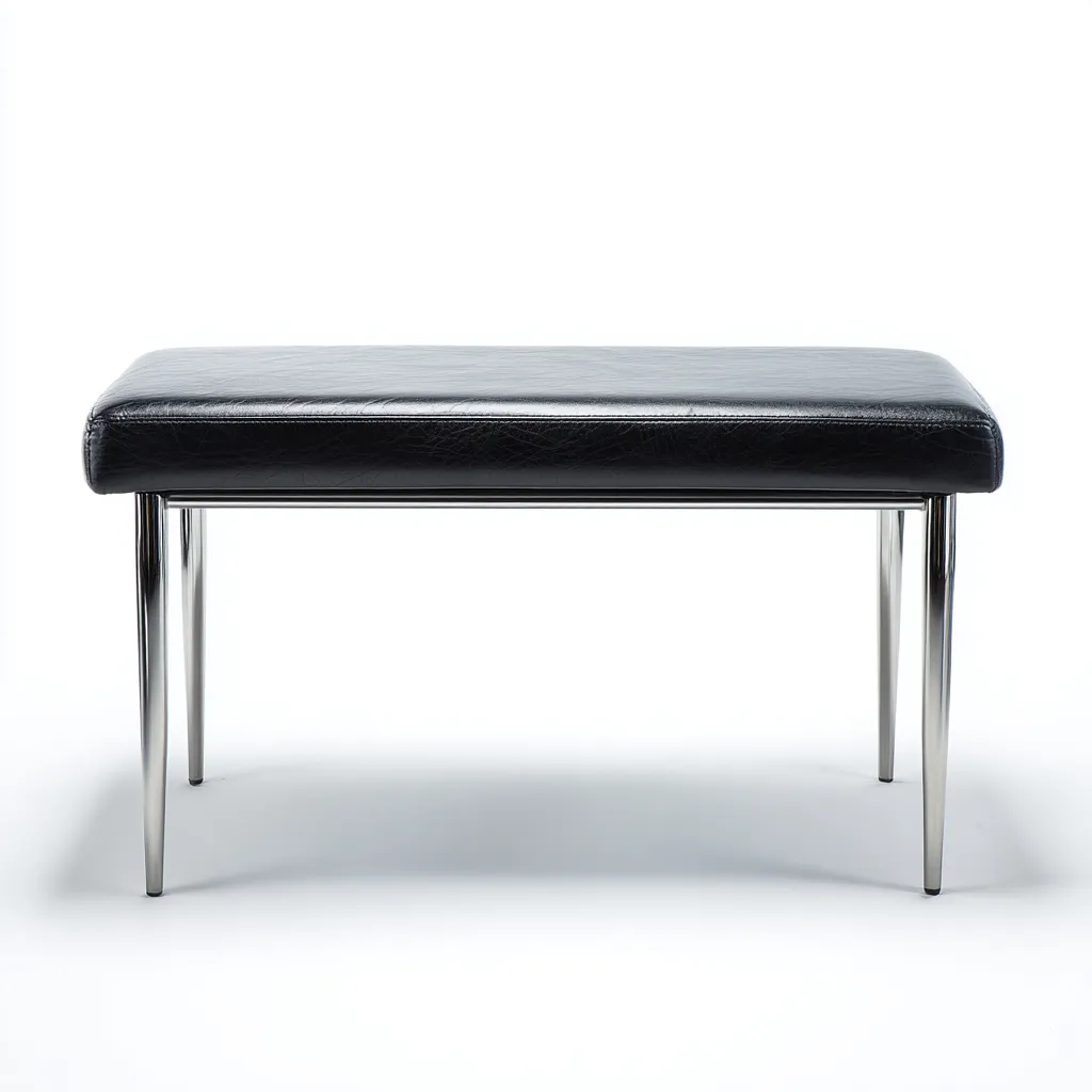 Banc de lit rembourré 90x40x45 cm - noir-argent - design moderne pour chambre-Bambooupio
