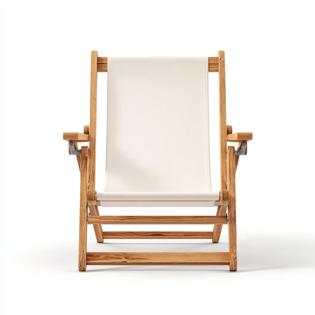 Fauteuil de jardin Bois-Tissu 62x58x82 cm Blanc-Bois naturel Style naturel-Bambooupio
