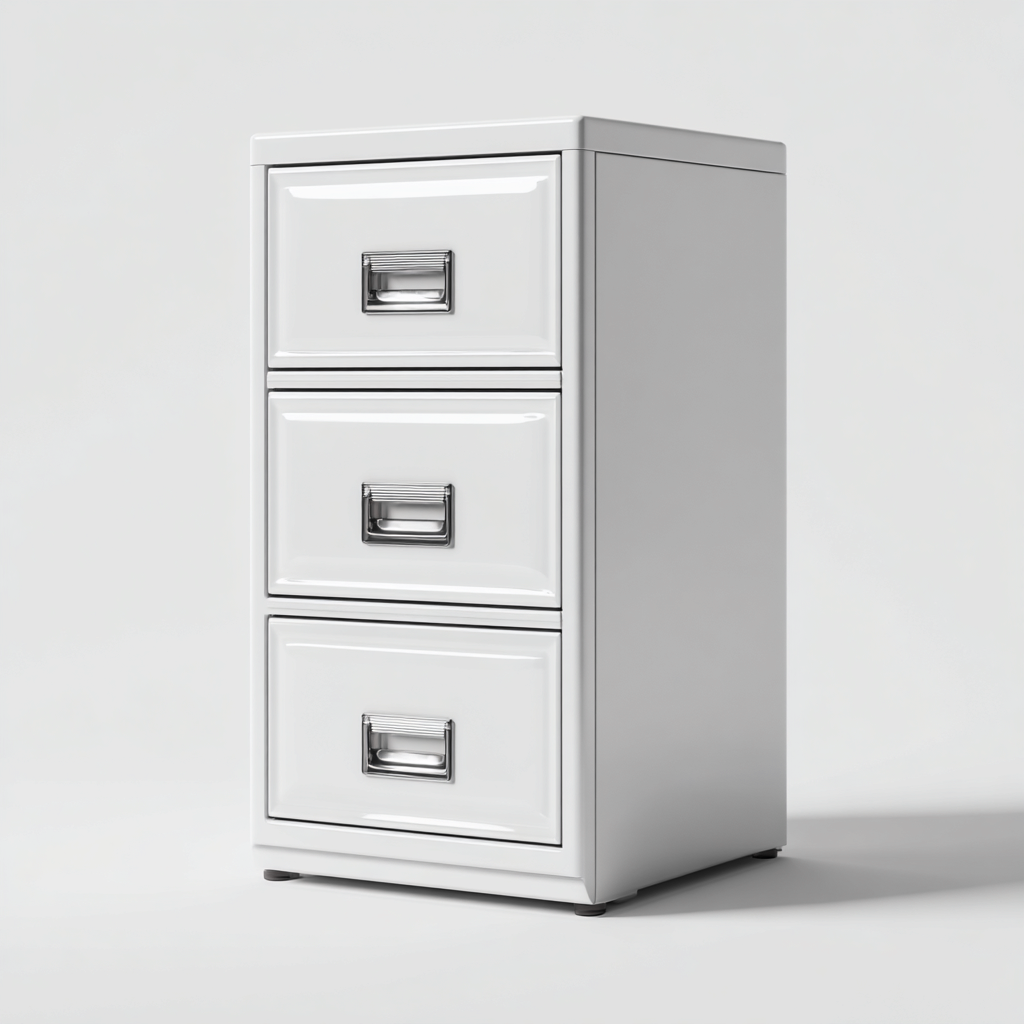 Armoire de bureau métal 40x50x90 cm blanc - rangement professionnel à tiroirs-Bambooupio