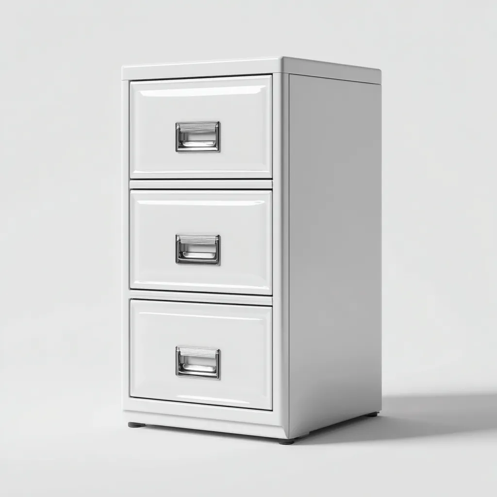 Armoire de bureau métal 40x50x90 cm blanc - rangement professionnel à tiroirs-Bambooupio