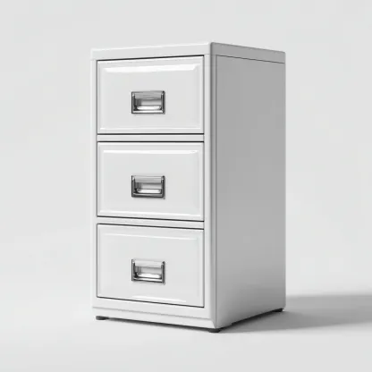 Armoire de bureau métal 40x50x90 cm blanc - rangement professionnel à tiroirs-Bambooupio