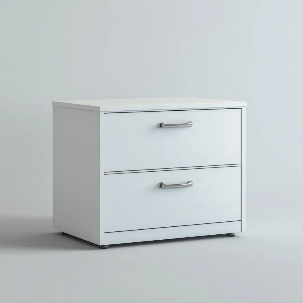 Armoire de bureau Bois 60x40x55 cm Blanc Style moderne-Bambooupio