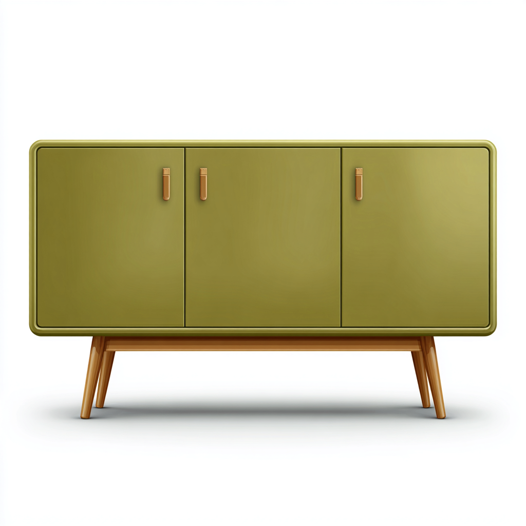 Buffet Bois 150x40x75 cm - Vert - Design moderne-Bambooupio