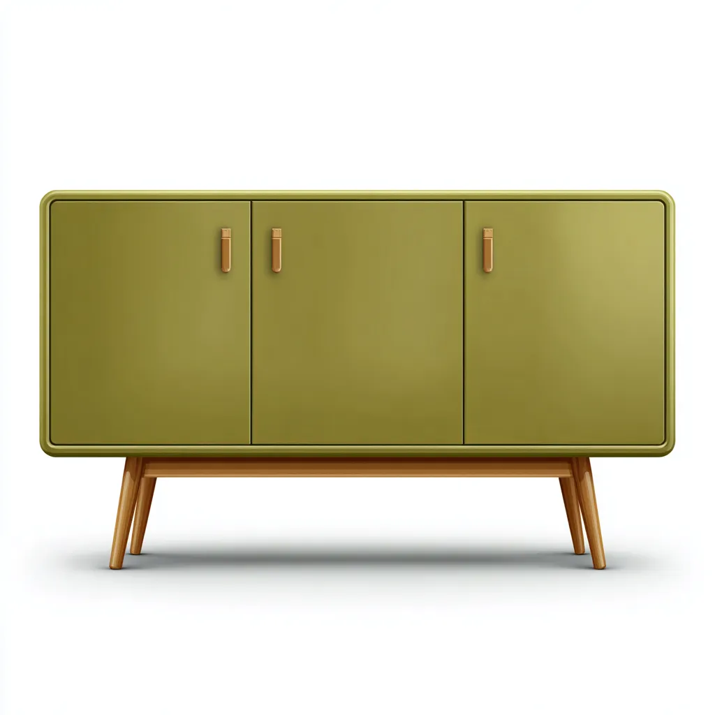 Buffet Bois 150x40x75 cm - Vert - Design moderne-Bambooupio