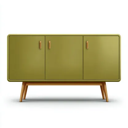 Buffet Bois 150x40x75 cm - Vert - Design moderne-Bambooupio