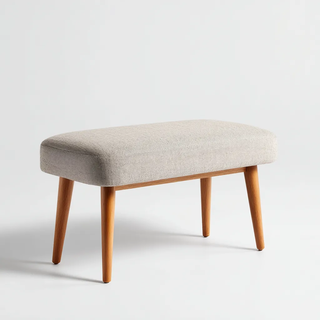 Banc de lit tissu 95x40x45 cm beige moderne - assise rembourrée-Bambooupio