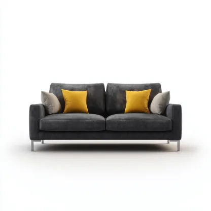 Canapé droit tissu 180x90x85 cm - gris foncé - adapté au salon style moderne-Dengetnest