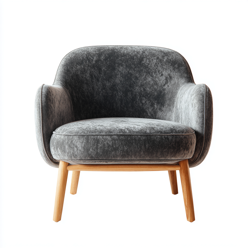 Fauteuil tissu 80x78x85 cm - gris - adapté au salon - style moderne-Dengetnest