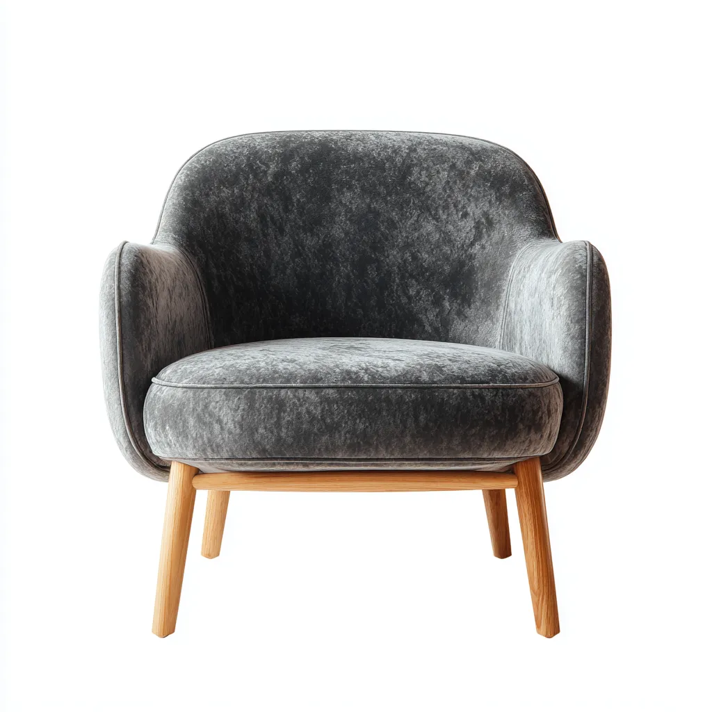 Fauteuil tissu 80x78x85 cm - gris - adapté au salon - style moderne-Dengetnest