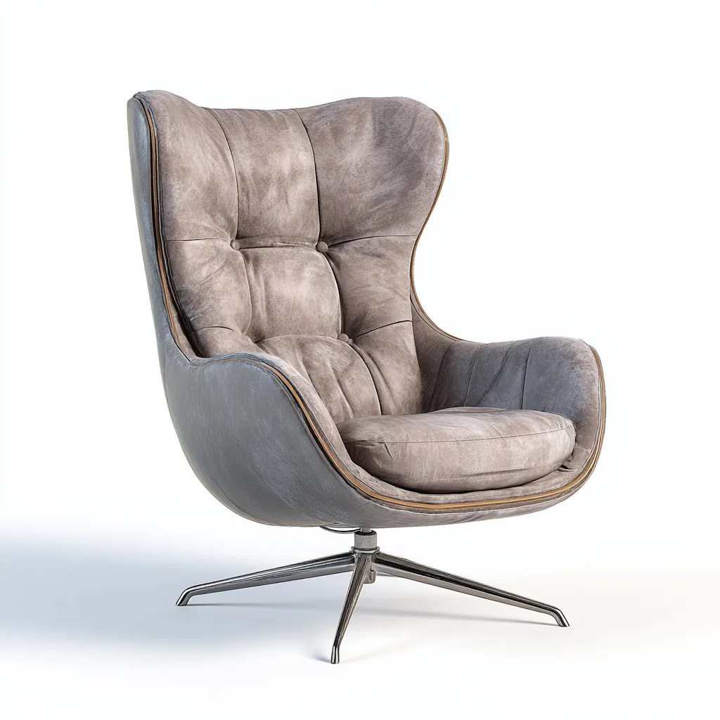 Fauteuil tissu 90x85x110 cm - gris - adapté au salon - style moderne-Dengetnest
