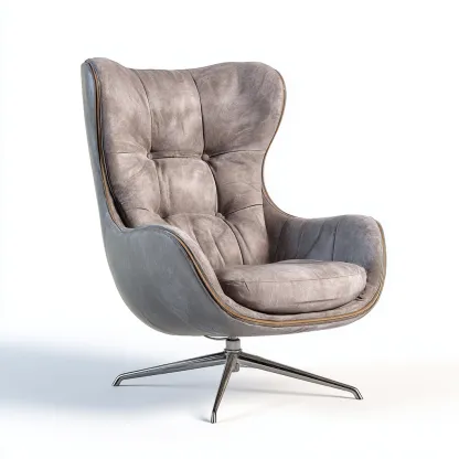 Fauteuil tissu 90x85x110 cm - gris - adapté au salon - style moderne-Dengetnest