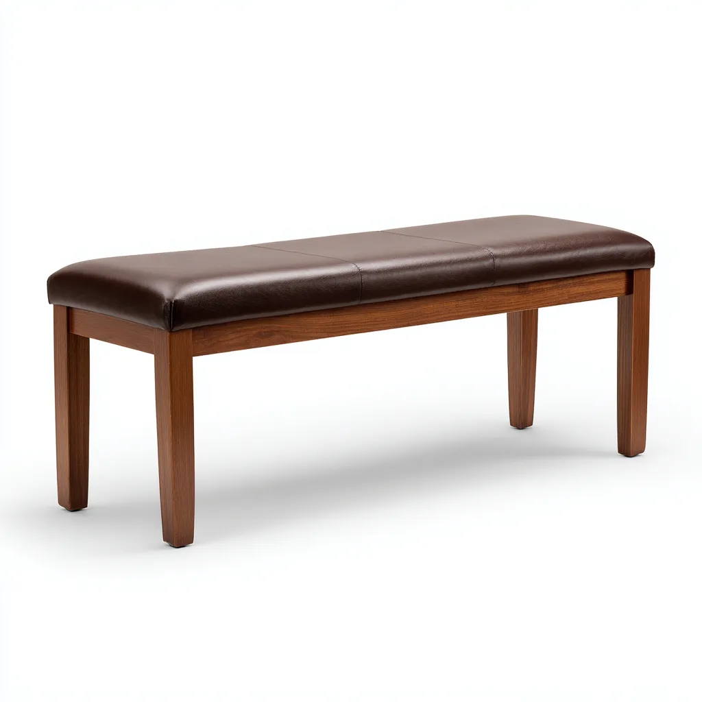 Banc de lit simili cuir 105x40x46 cm - marron - adapté à la chambre - design classique-Dengetnest