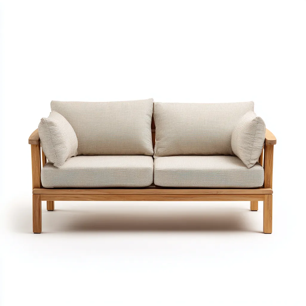 Canapé de jardin bois massif 140x80x82 cm - beige - naturel - design contemporain adapté pour l'extérieur-Dengetnest