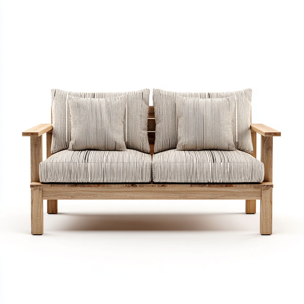 Canapé de jardin bois massif 140x80x82 cm - gris - naturel - design contemporain adapté pour l'extérieur-Dengetnest